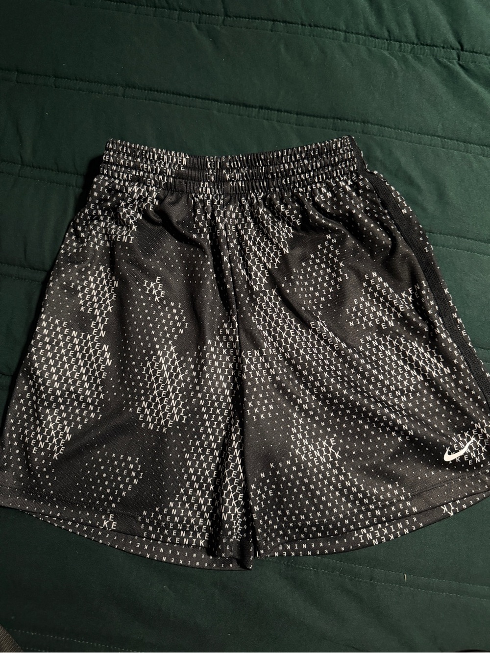 Nike Dri-FIT Multi Short AOP Black White Kids Shorts Size M